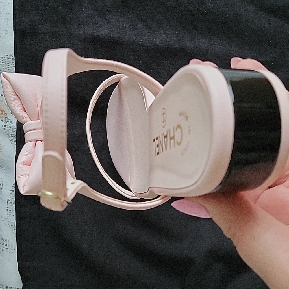 CHANEL Light Pink Bow Sandals, 39 - Picture 8 of 10